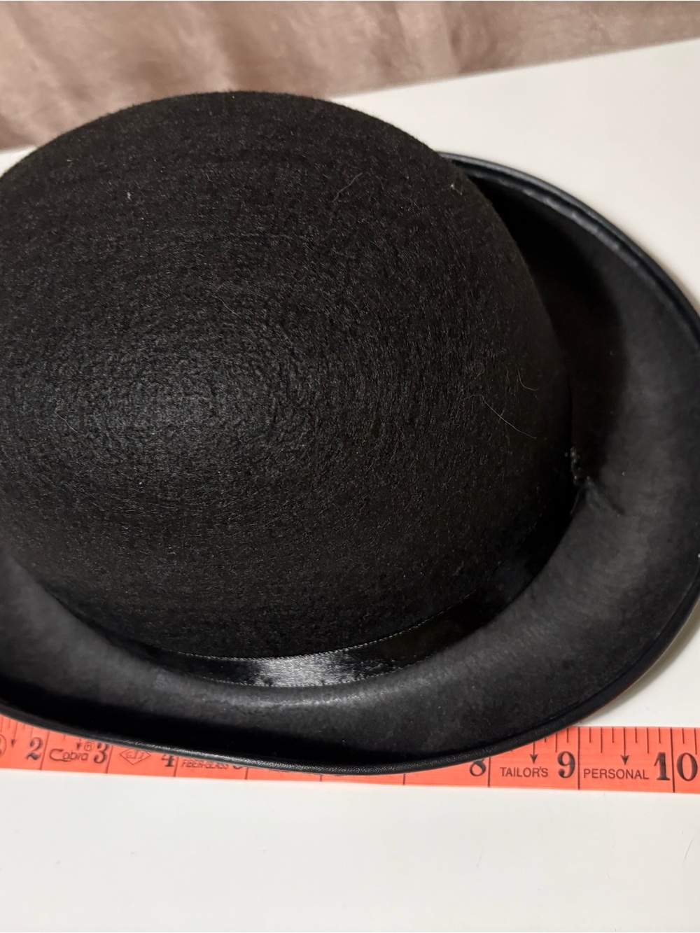 Men's Black Bowler Hat with Satin Band - Picture 6 of 11